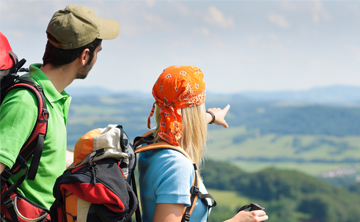 Wanderung mit Blick ins Tal