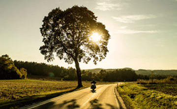Fahrszene auf dem Motorrad